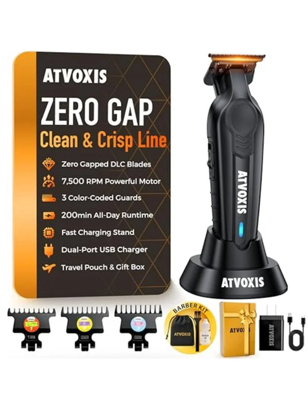 Hair Trimmer for Men, Trimmers for Barbers, Zero Gapped T Liners Clippers